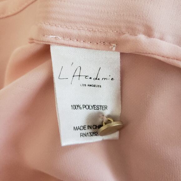 L'Academie The Safari Crop Top Blouse Blush Small - Picture 14 of 16